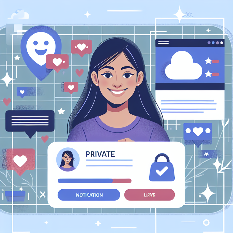 Illustration of young adult sending private message in a abstract data grid setting, with a happy mood.