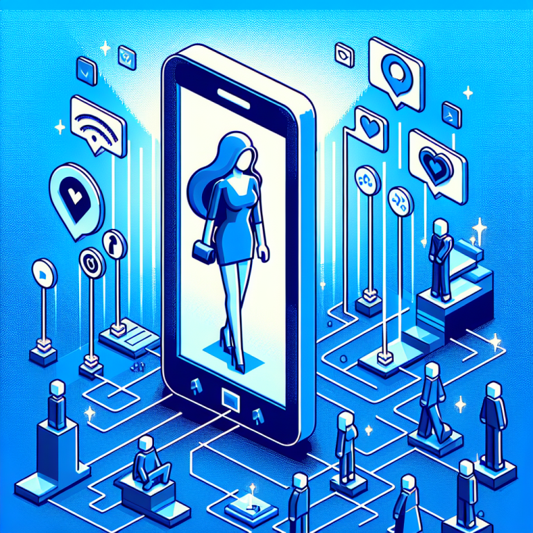 Illustration of illustration of second phone line in a blue gradient tech design setting, with a inspired mood.